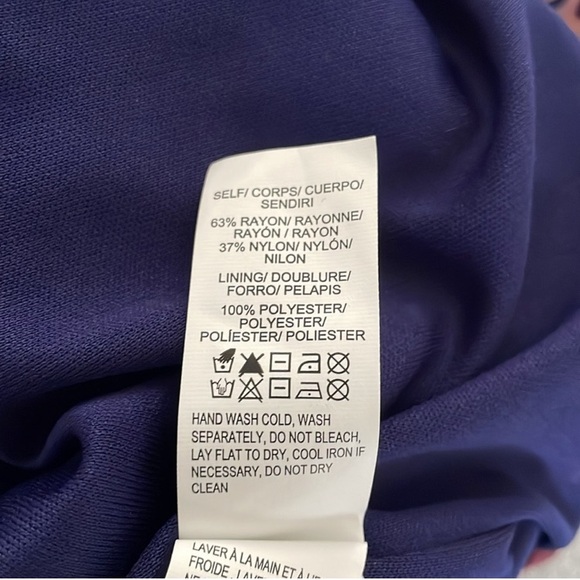 New Lucky Brand Floral Velvet Blue & Pink Burnout Off-Shoulder Top Size Small - Picture 6 of 8